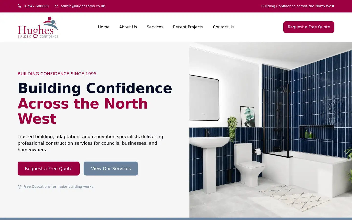 Screenshot of hughesbros.co.uk