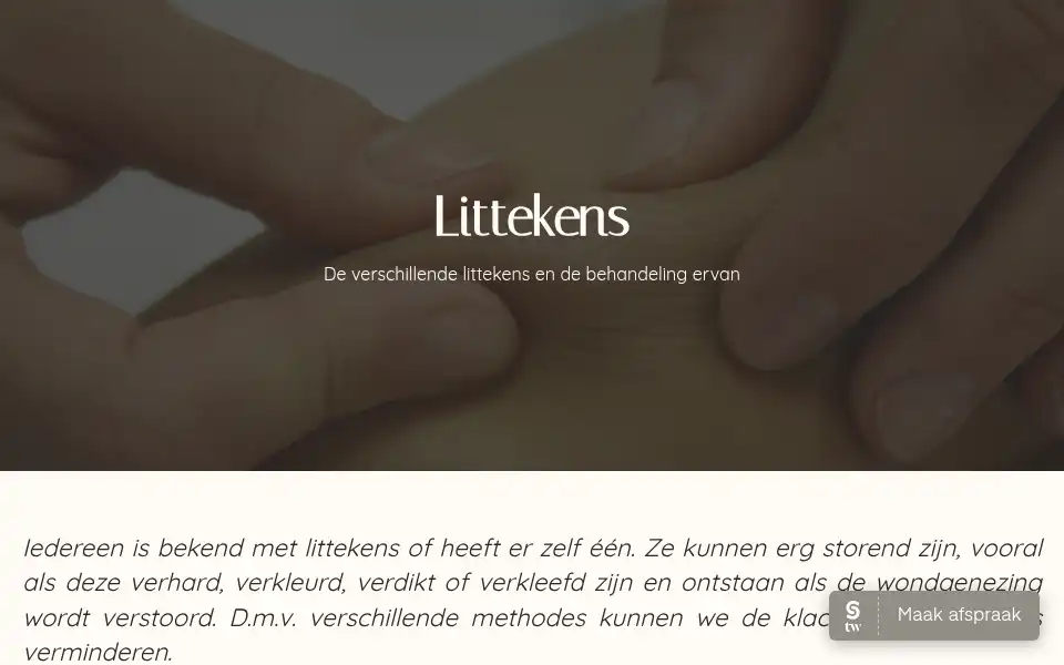 Screenshot of huidtherapie-alders.nl