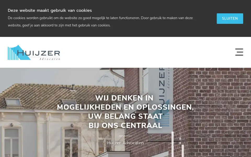 Screenshot of huijzer-advocaten.nl