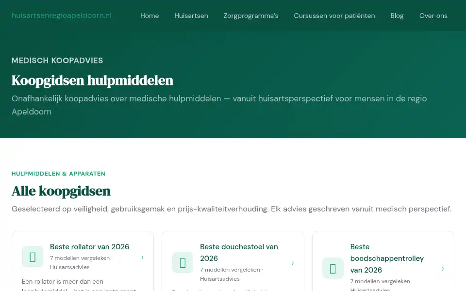 Screenshot of huisartsenregioapeldoorn.nl