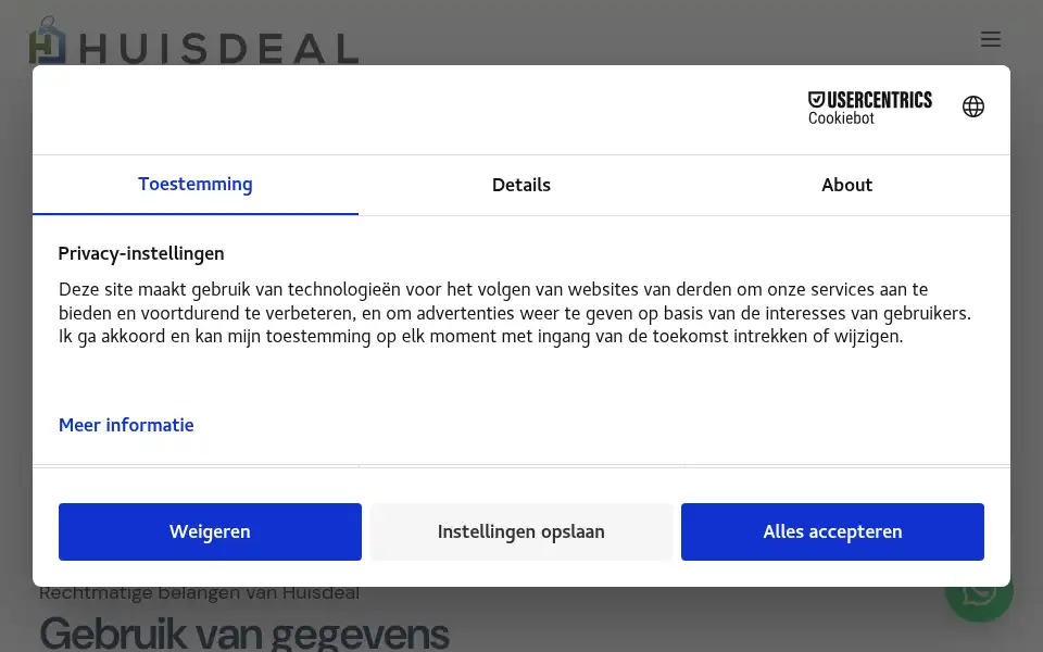 Screenshot of huisdeal.com