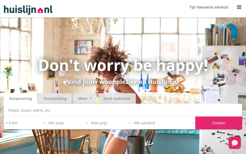 Screenshot of huislijn.nl