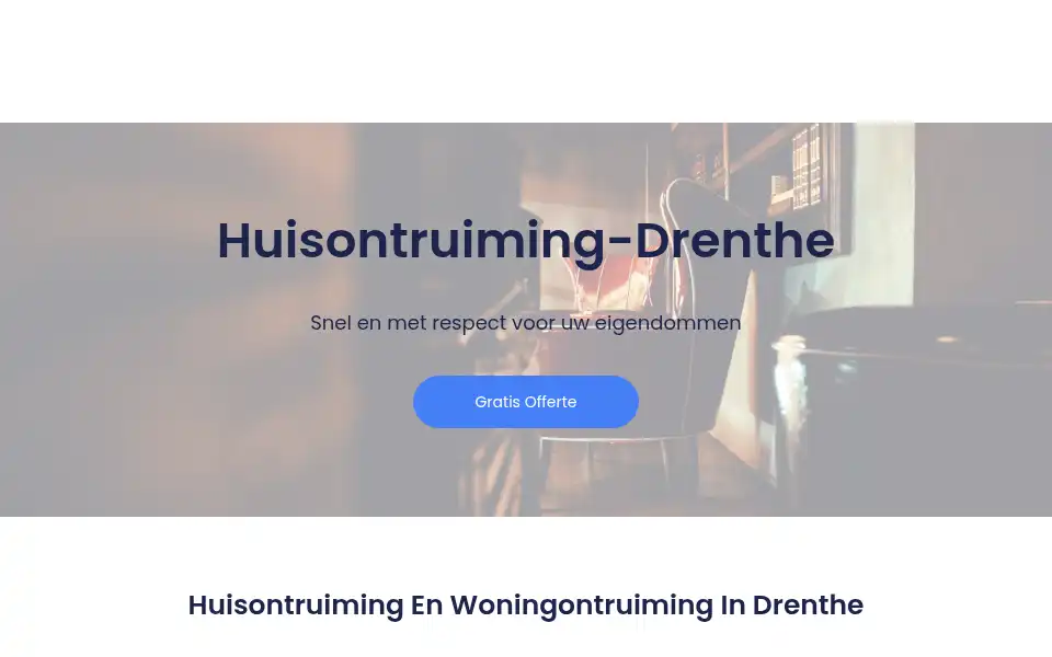 Screenshot of huisontruiming-drenthe.nl