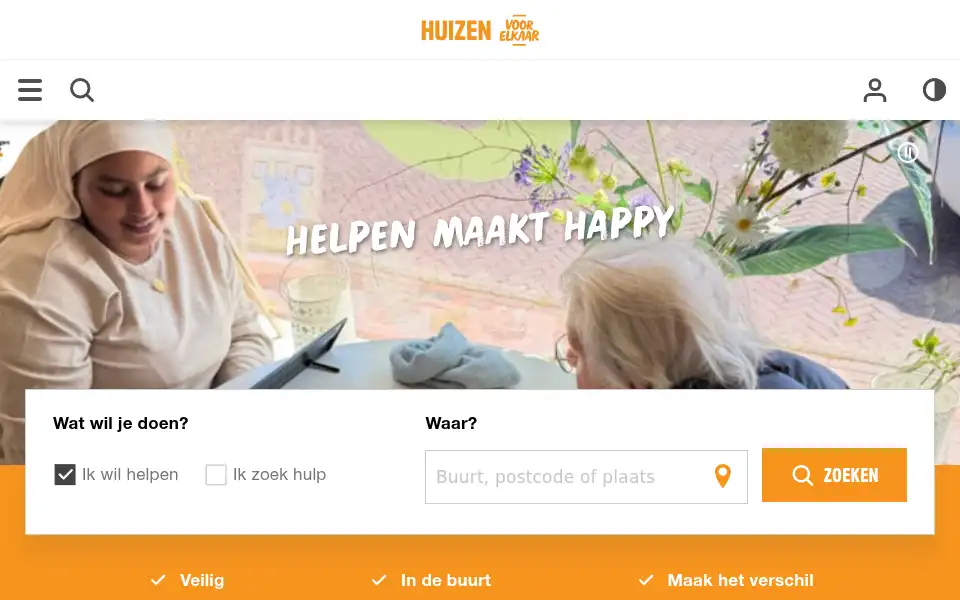 Screenshot of huizenvoorelkaar.nl