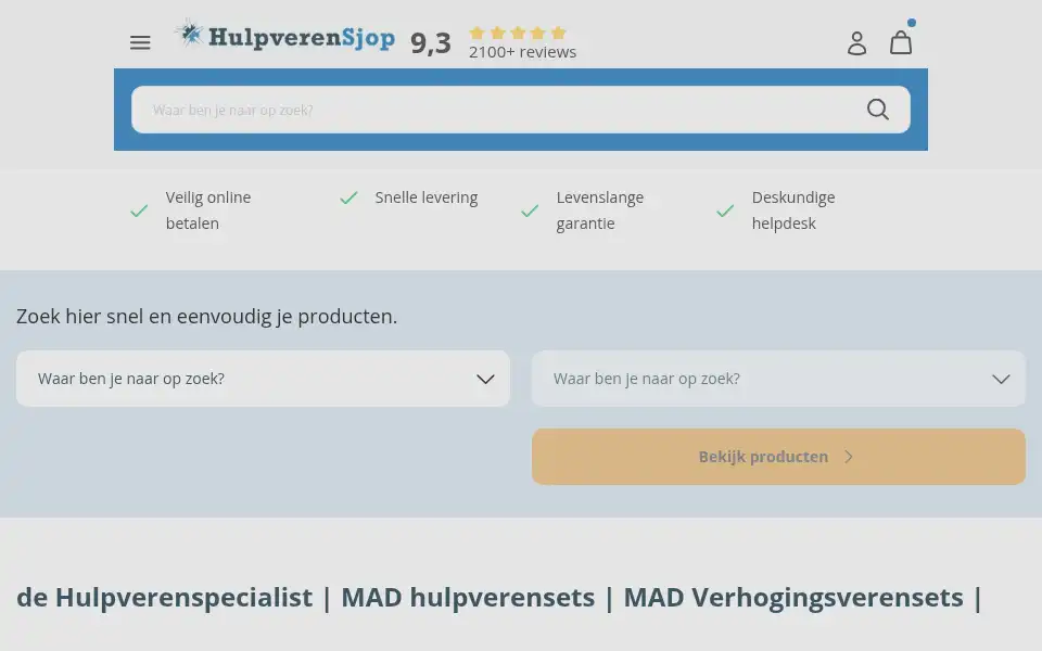 Screenshot of hulpverensjop.nl