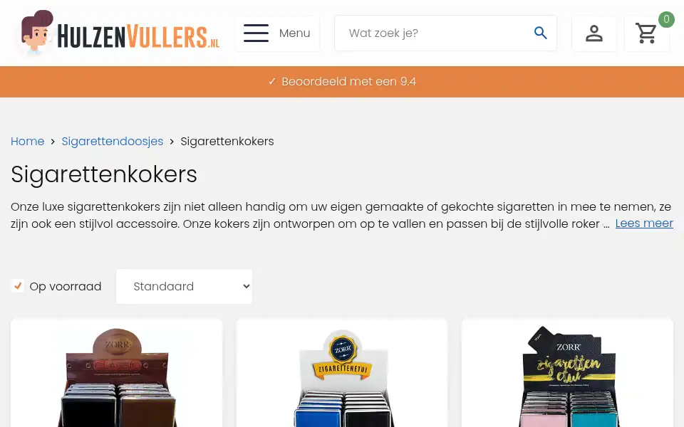 Screenshot of hulzenvullers.nl
