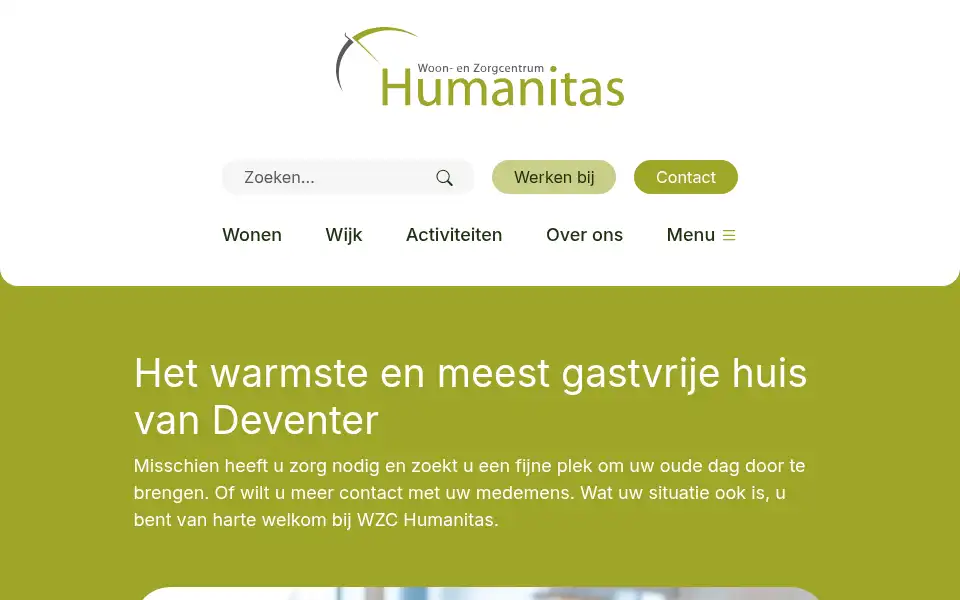 Screenshot of humanitasdeventer.nl