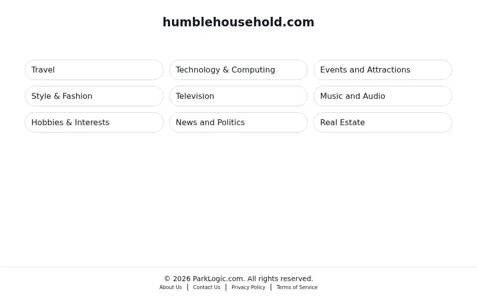 Screenshot of humblehousehold.com