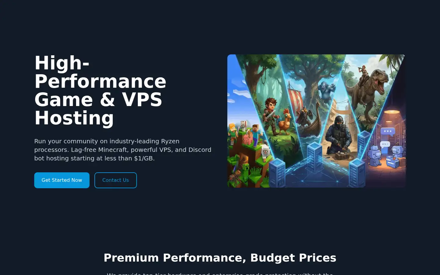 Screenshot of humbleservers.com