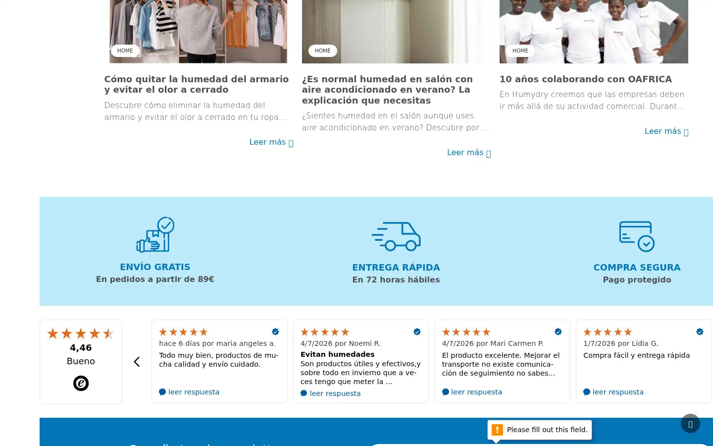 Screenshot of humydry.es