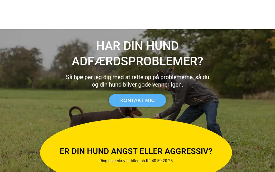 Screenshot of hundehvisker.dk