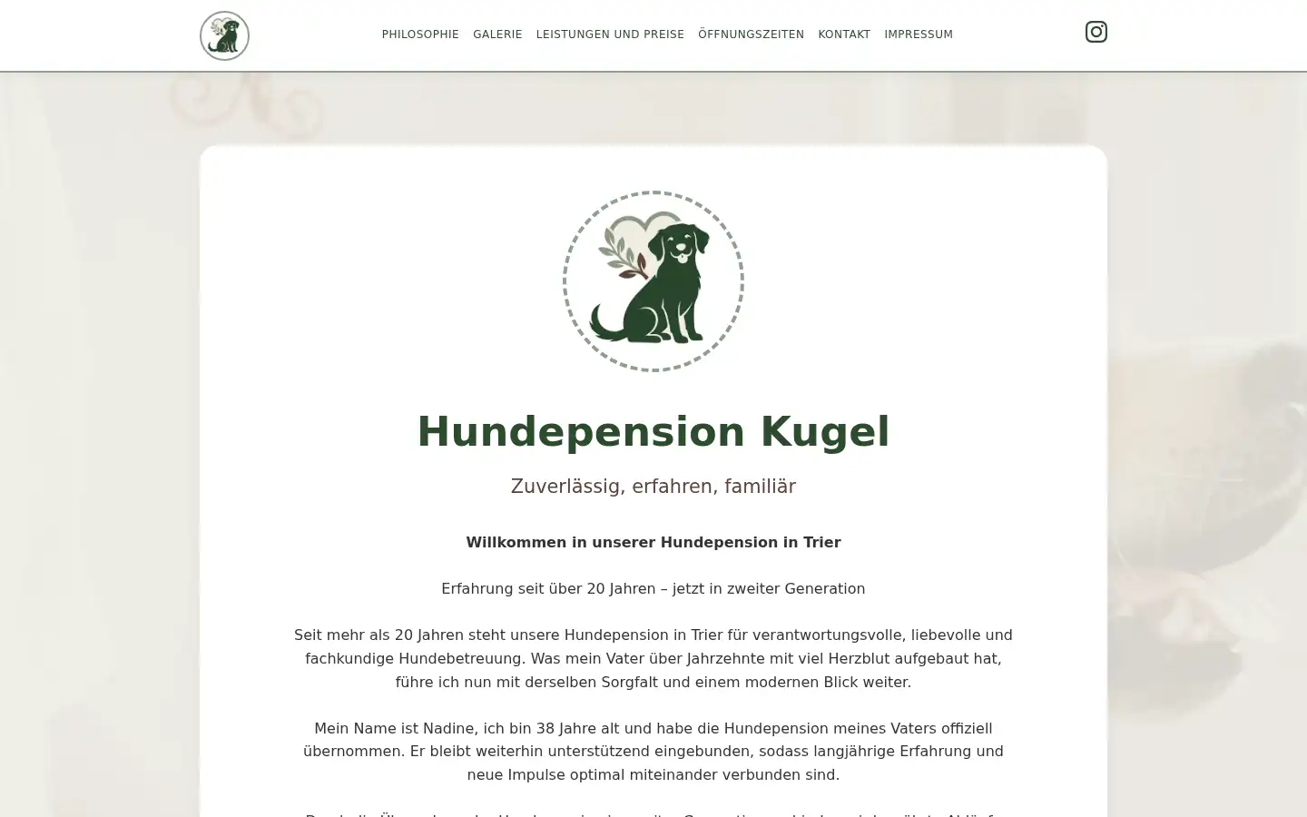 Screenshot of hundepension-kugel.de