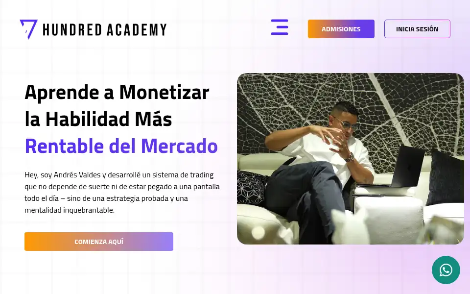 Screenshot of hundredacademy.com
