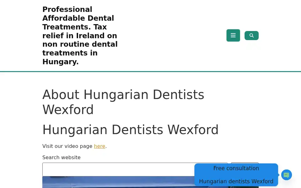 Screenshot of hungariandentalimplantcentrewexford.com
