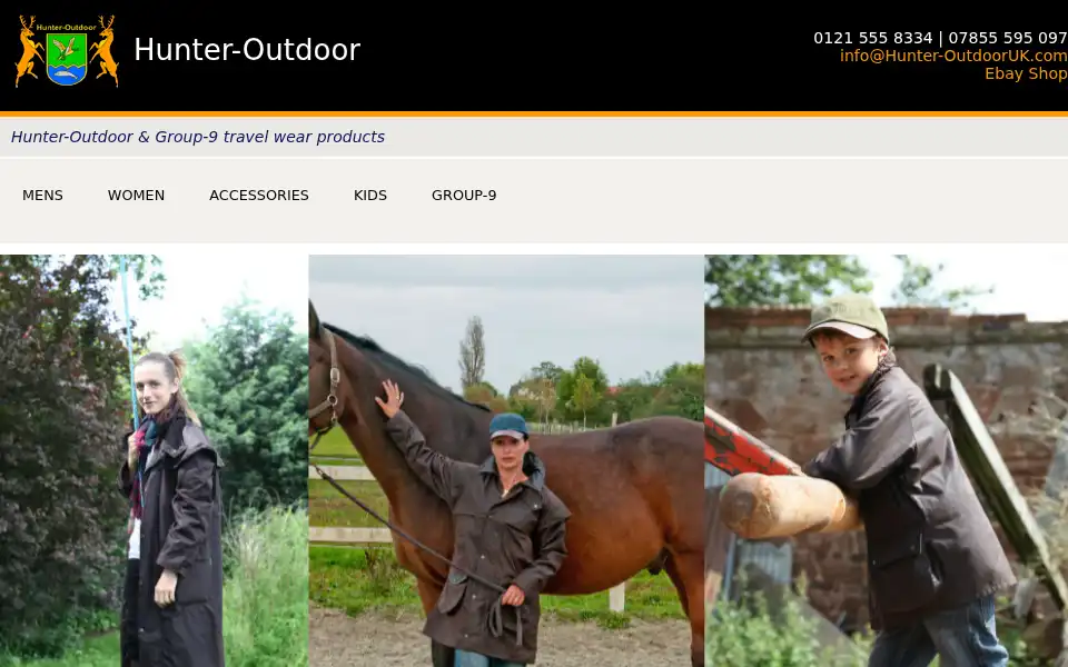 Screenshot of hunter-outdooruk.com