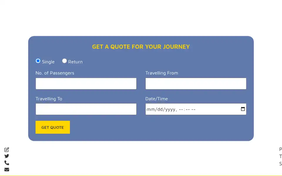 Screenshot of huntercoaches.co.uk