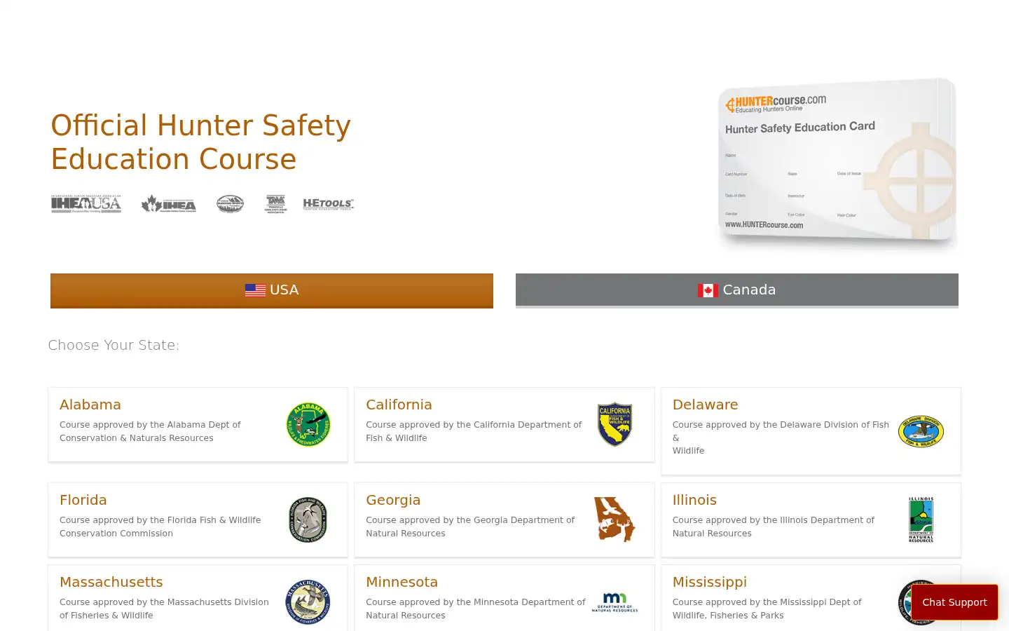 Screenshot of huntercourse.com