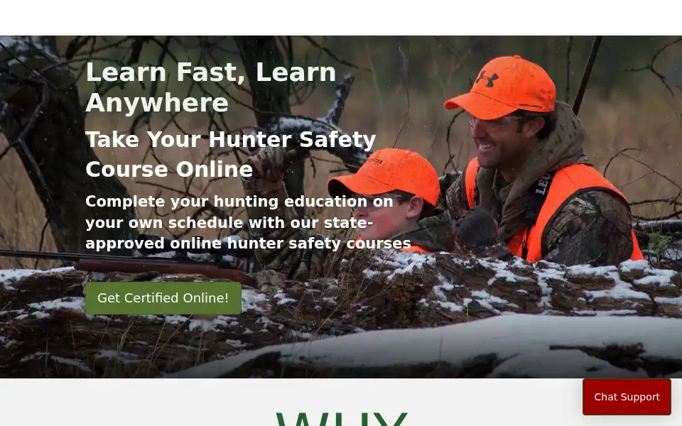 Screenshot of hunteredcourse.com