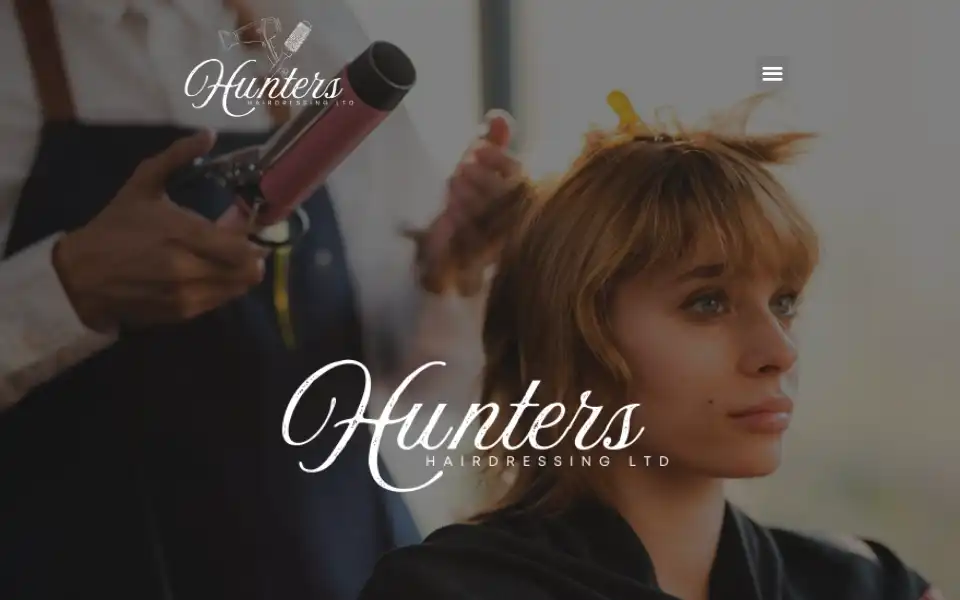 Screenshot of huntershairdressingltd.co.uk