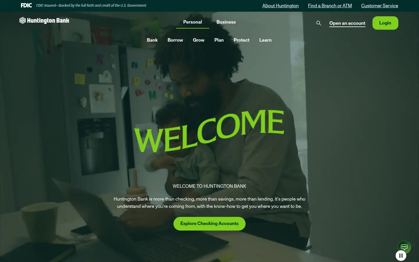 Screenshot of huntington.com
