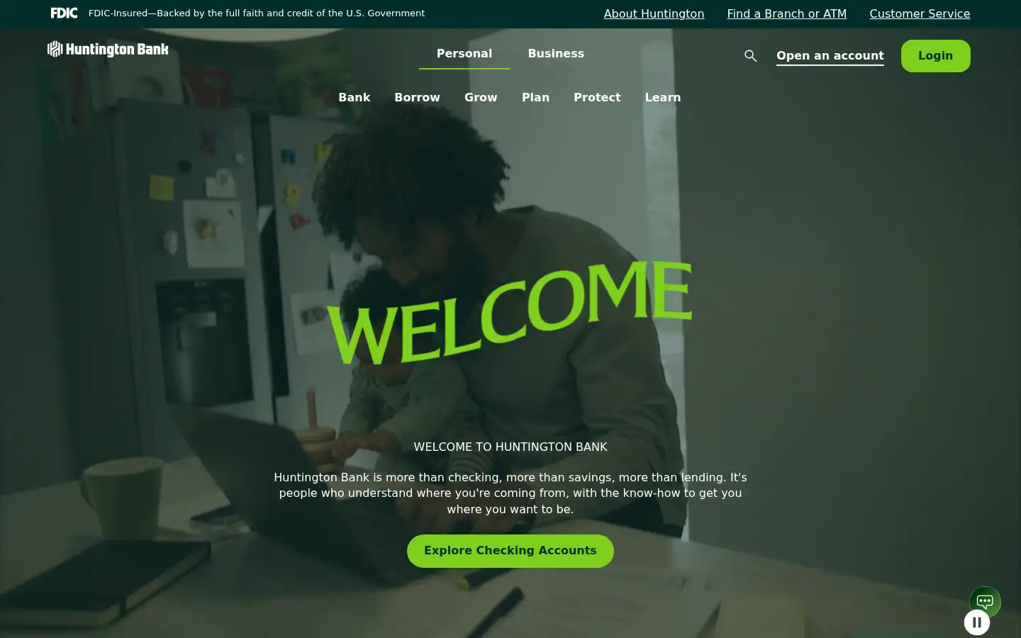 Screenshot of huntingtonbank.com