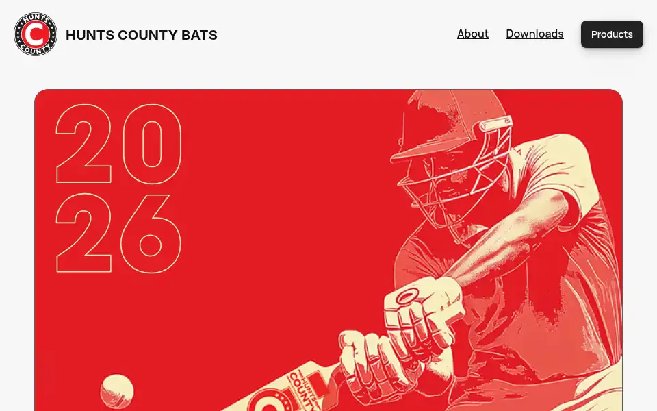 Screenshot of huntscountybats.co.uk