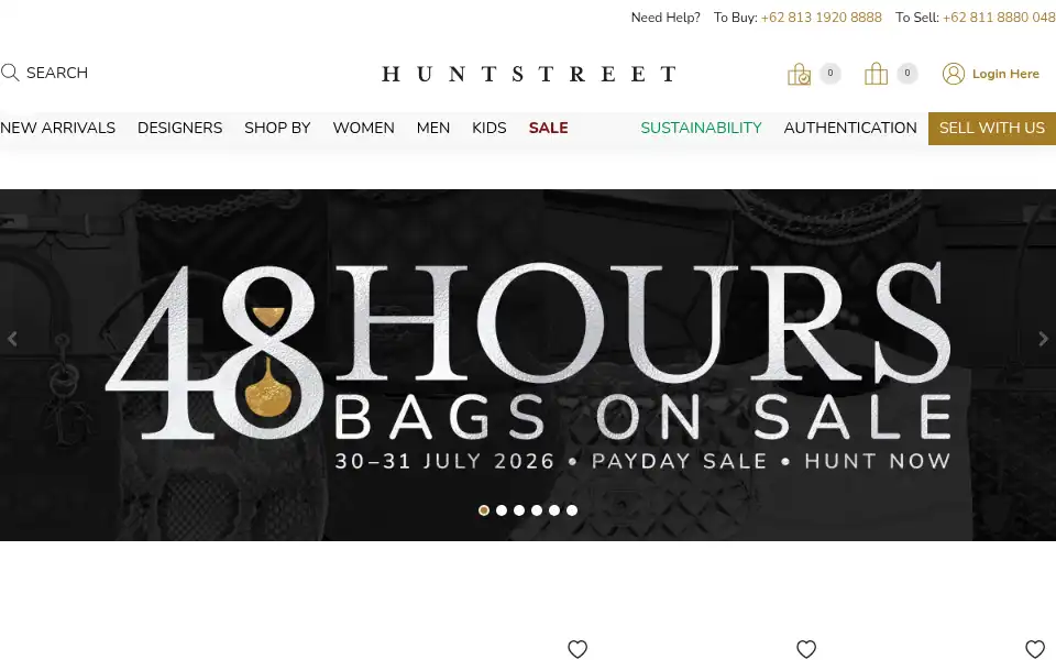 Screenshot of huntstreet.com