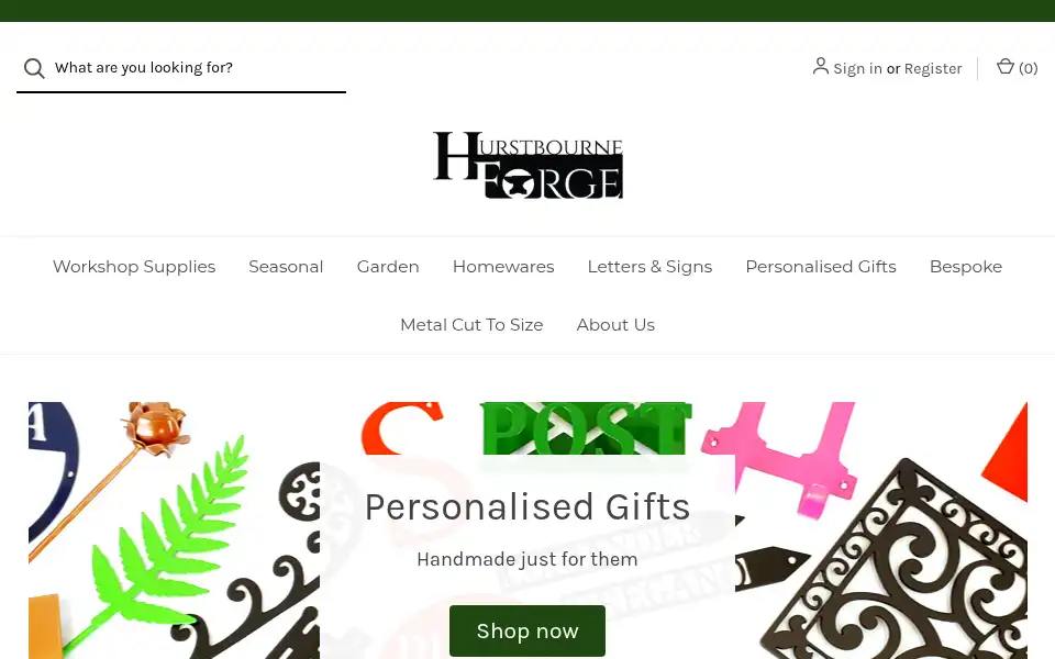 Screenshot of hurstbourneforge.co.uk