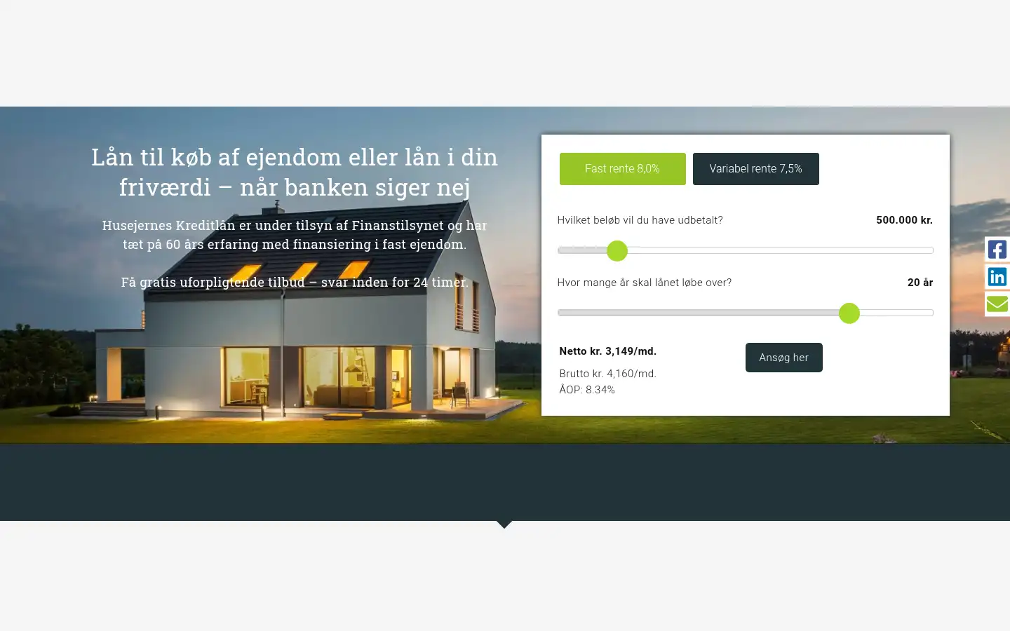 Screenshot of husejer-kredit.dk