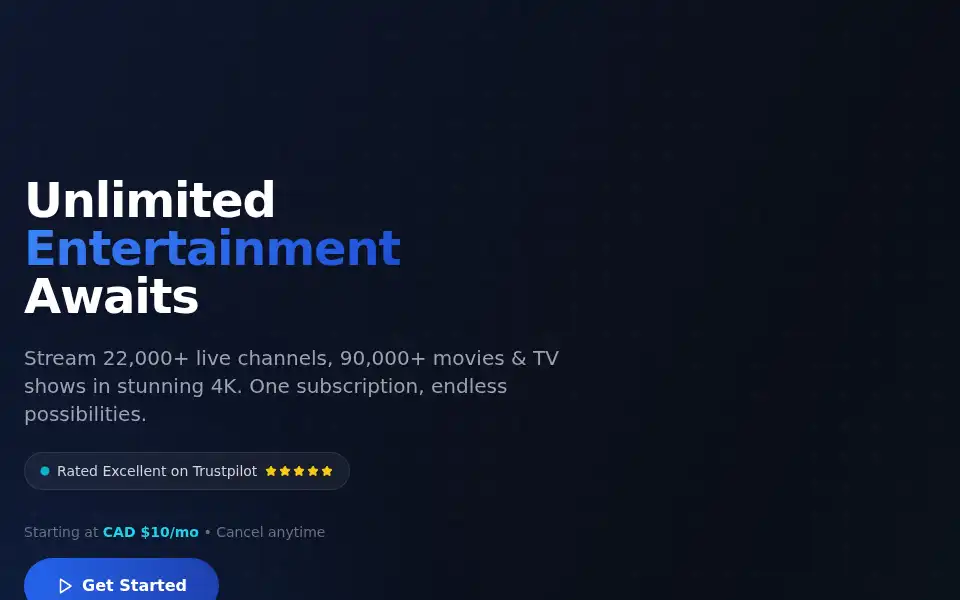 Screenshot of hushtv.com