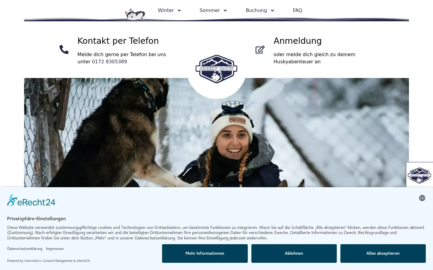 Screenshot of huskydays.com