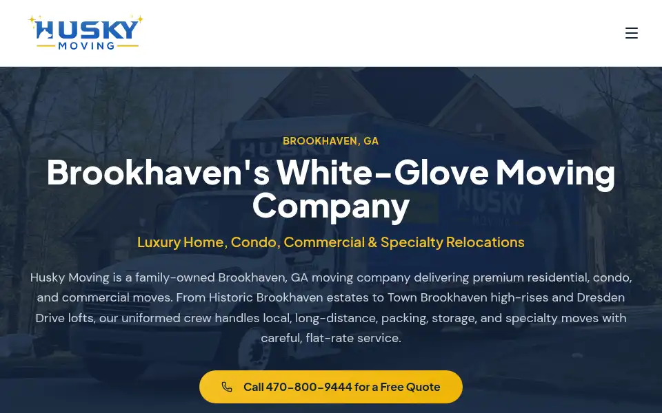 Screenshot of huskymovingusa.com