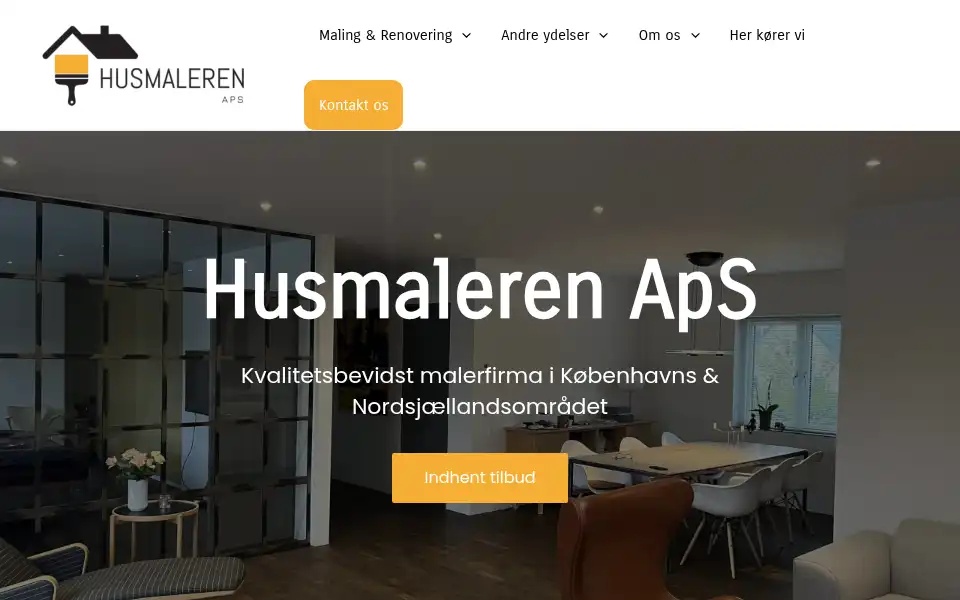 Screenshot of husmaleren.dk