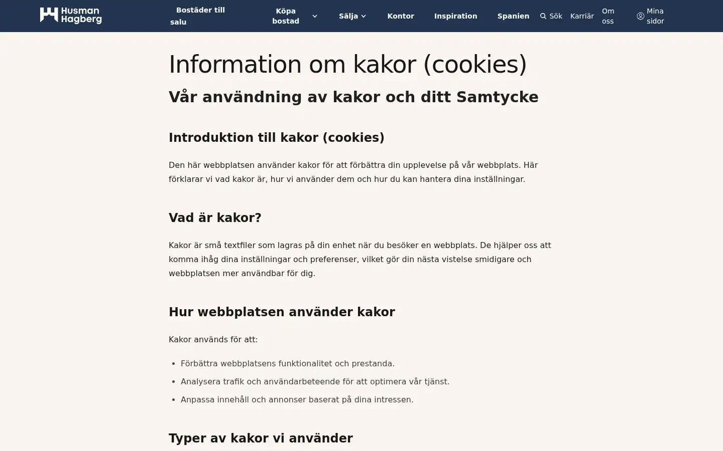 Screenshot of husmanhagberg.se
