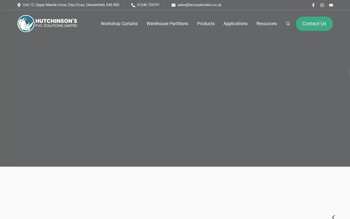 Screenshot of hutchinsons-pvc-solutions.co.uk