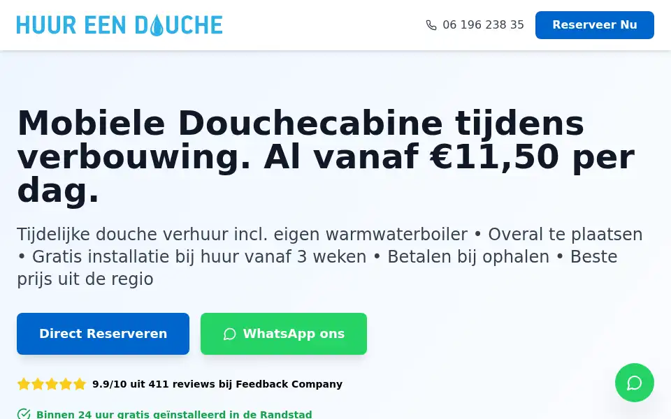 Screenshot of huureendouche.com