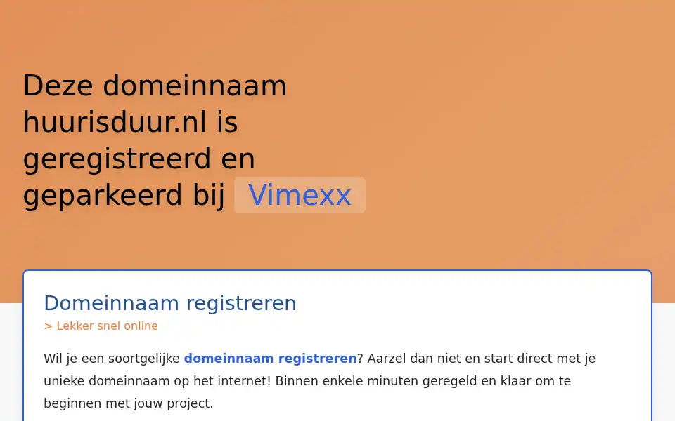 Screenshot of huurisduur.nl