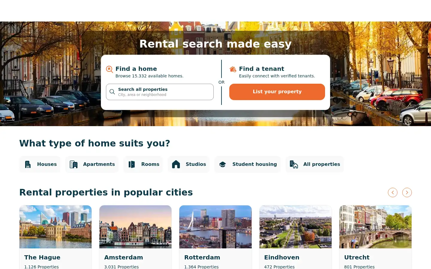 Screenshot of huurportaal.nl