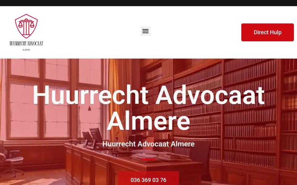 Screenshot of huurrechtadvocaatalmere.com