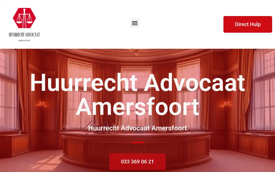 Screenshot of huurrechtadvocaatamersfoort.com