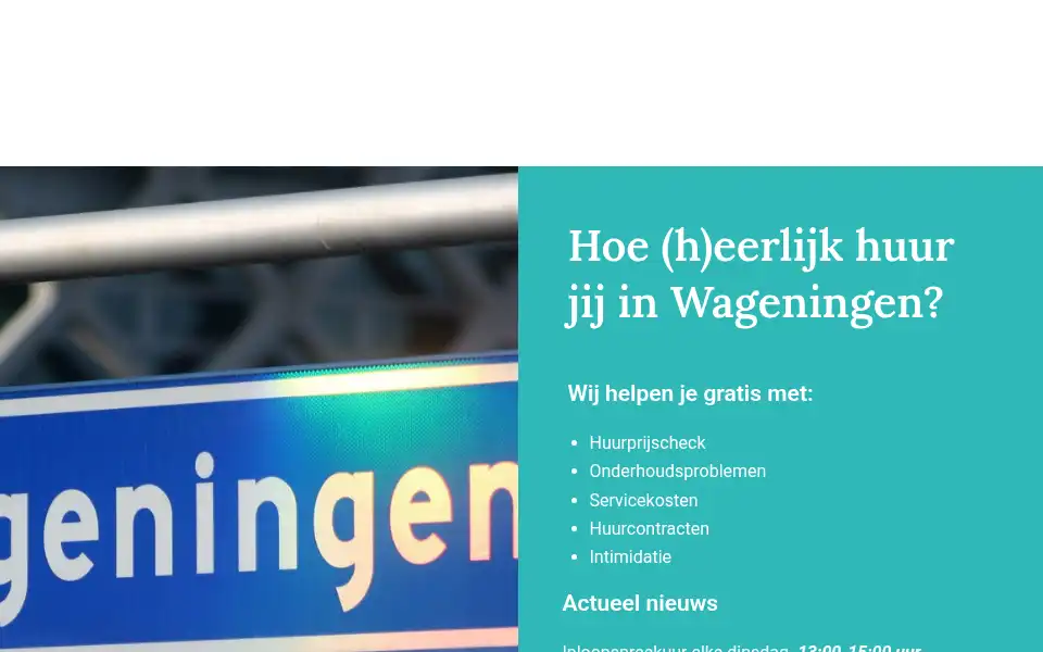 Screenshot of huurteamswageningen.nl