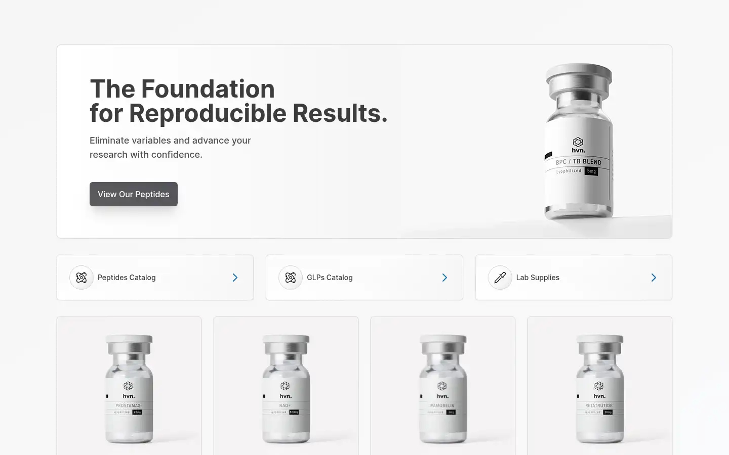 Screenshot of hvnbio.com