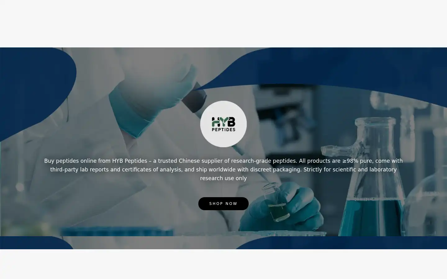 Screenshot of hybpeptides.com