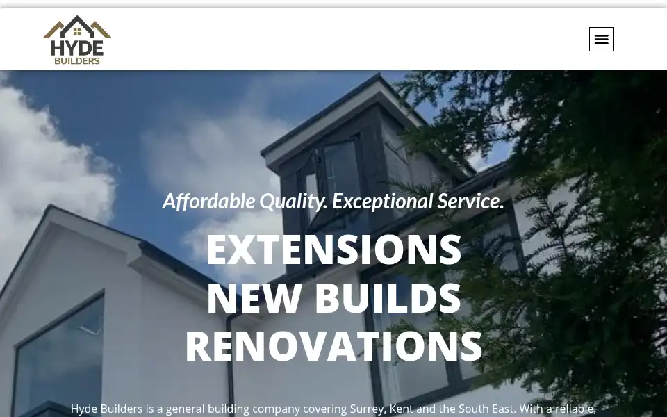 Screenshot of hydebuilders.co.uk
