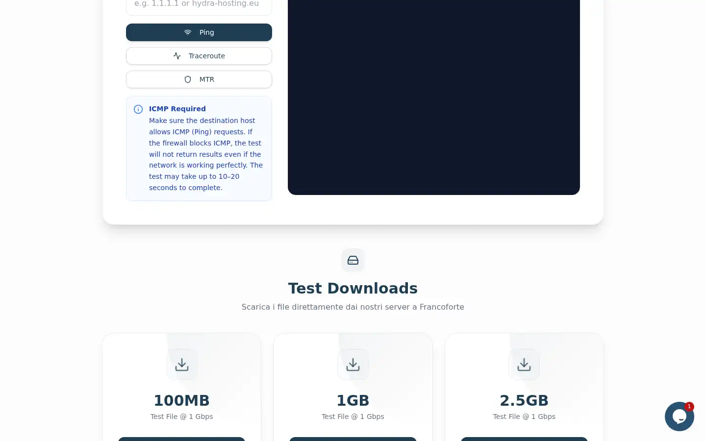 Screenshot of hydra-hosting.eu