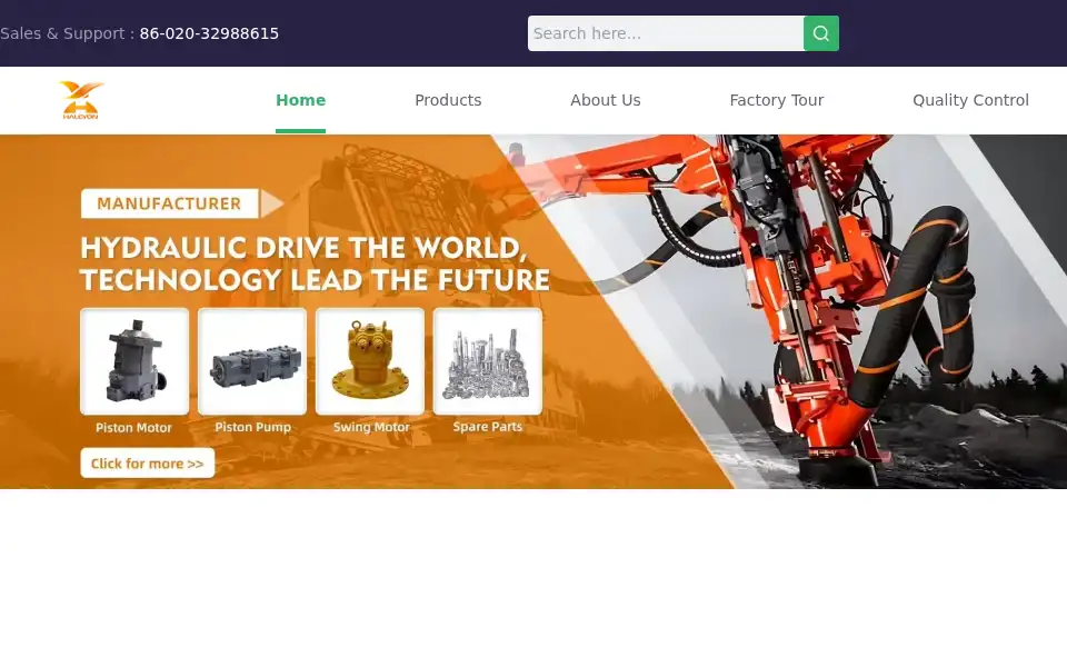 Screenshot of hydraulicmachinery-parts.com
