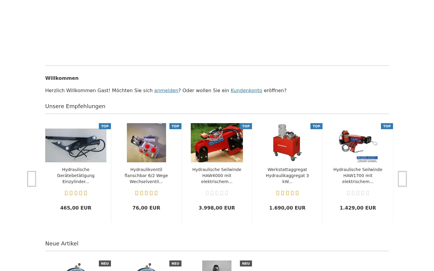 Screenshot of hydraulikprofi24.com