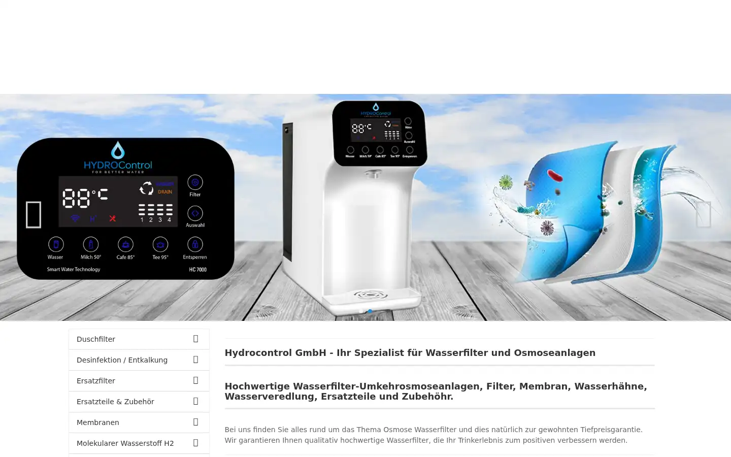 Screenshot of hydrocontrol.ch