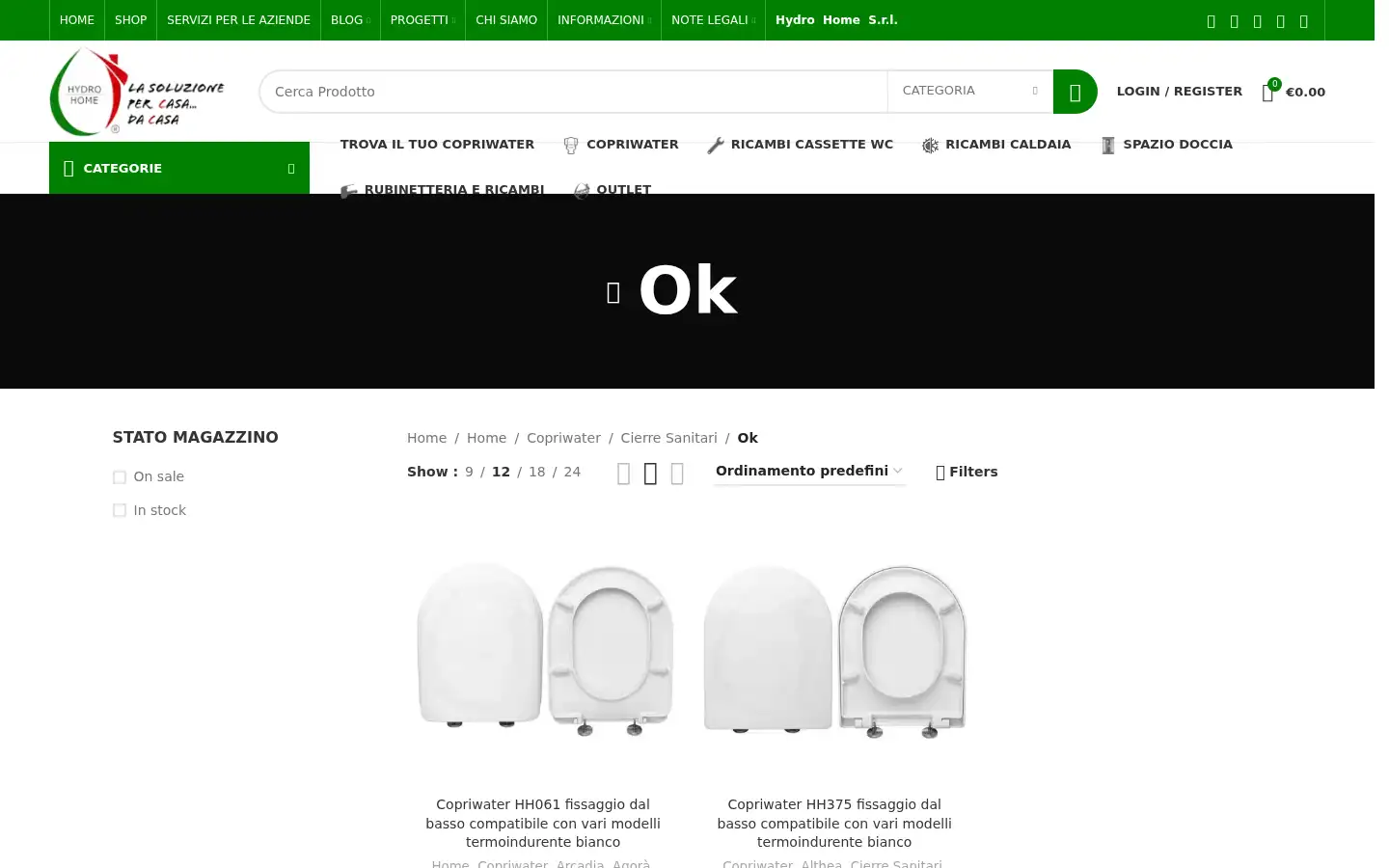 Screenshot of hydrohome.it