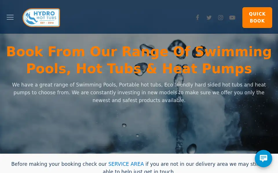 Screenshot of hydrohottubs.com